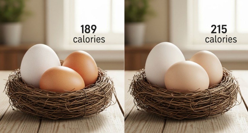 Calories in 3 Medium vs. 3 Large Eggs