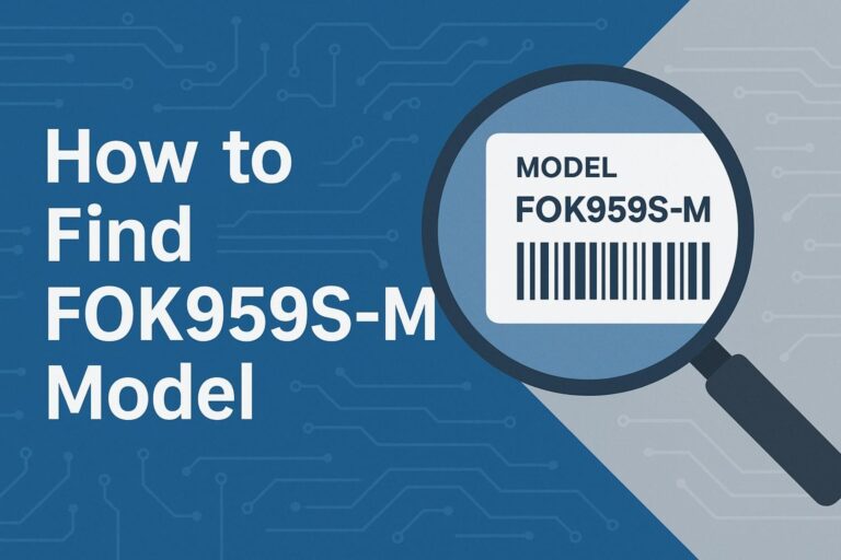How to Find FOK959S-M Model (Step-by-Step Guide)