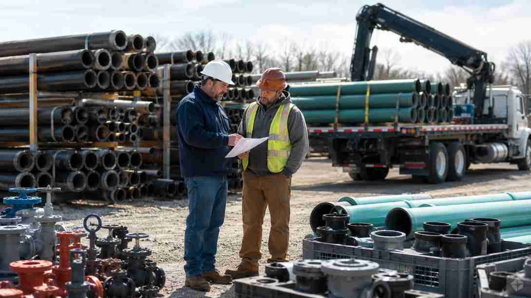 Common piping materials include