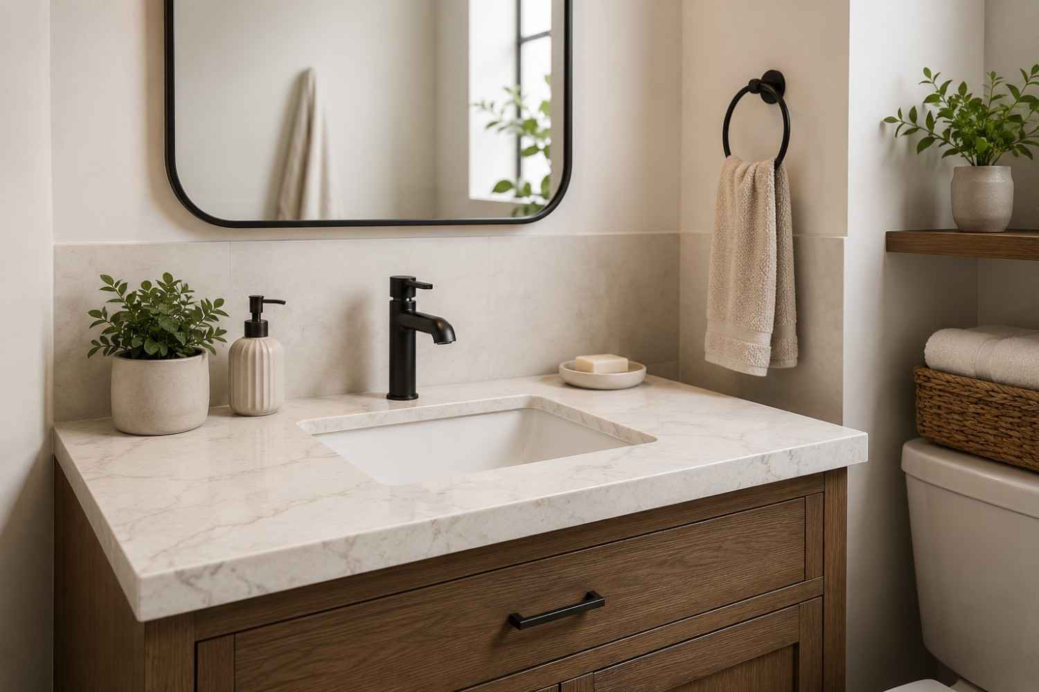 Match the Countertop With the Vanity